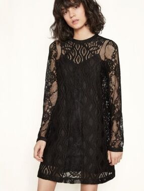 open lace back dress Maje